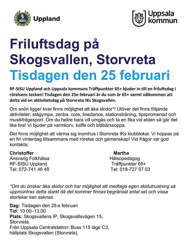 Friluftsdag Skogsvallen Storvreta