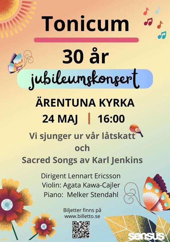 Tonicum jubileumskonsert ärentuna kyrka